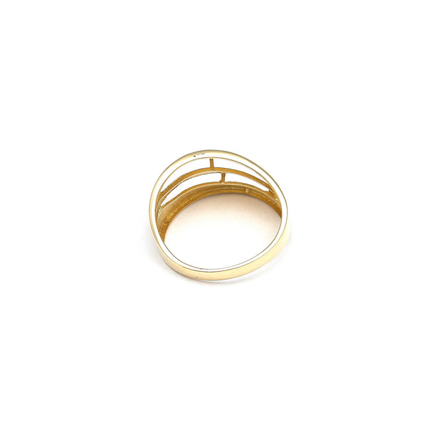 Anillo calado en oro amarillo 14 kilates.