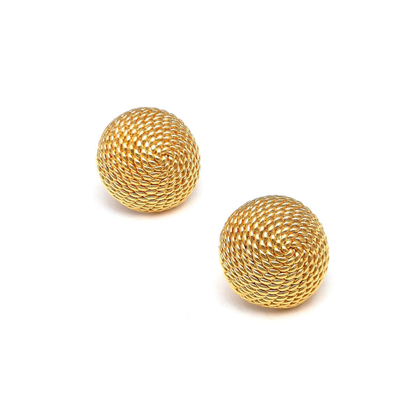 Aretes huecos en oro amarillo 14 kilates.