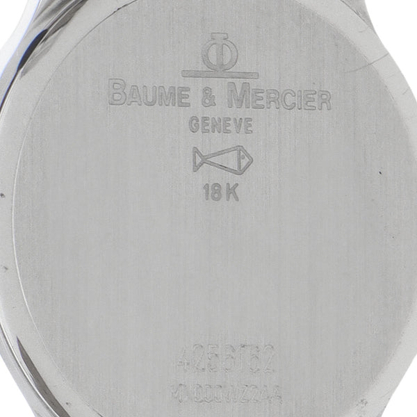 Reloj Baume & Mercier para dama modelo Classima caja en oro blanco 18 kilates.