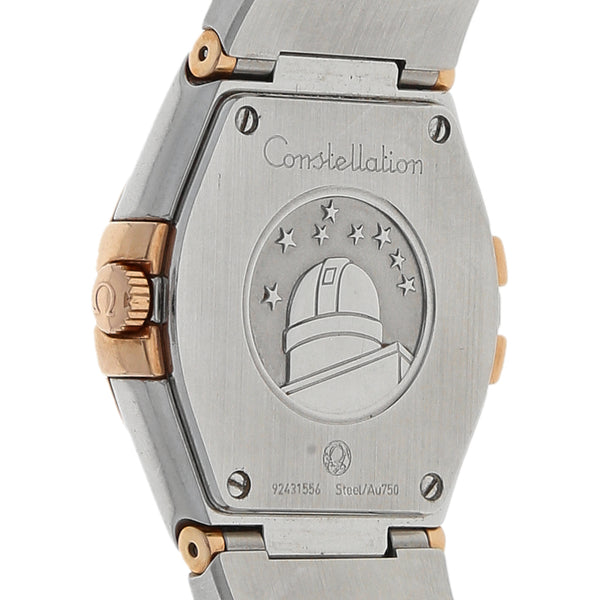 Reloj Omega para dama modelo Constellation vistas en oro rosa 18 kilates.