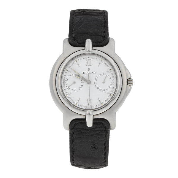 Reloj Bertolucci para dama caja acero inoxidable correa piel.