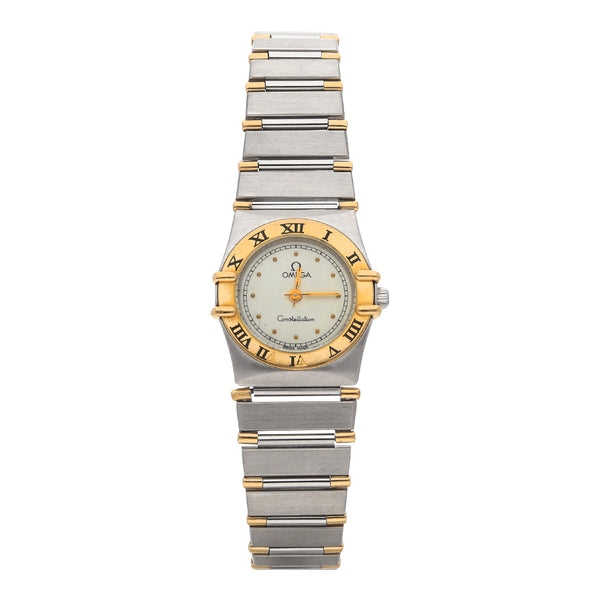 Reloj Omega para dama modelo Constellation vistas en oro amarillo 18 kilates.