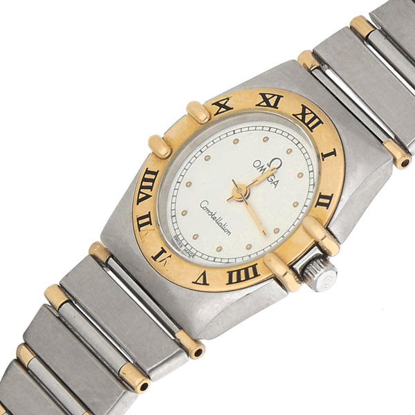 Reloj Omega para dama modelo Constellation vistas en oro amarillo 18 kilates.