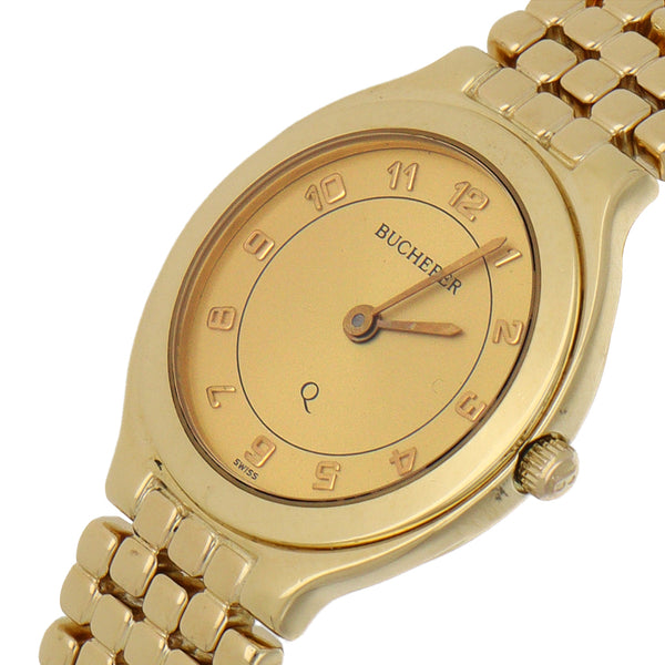 Reloj Bucherer para dama en oro amarillo 18 kilates.