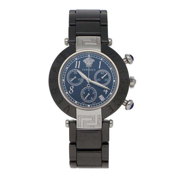 Reloj Versace para caballero/unisex caja acero inoxidable correa cerámica.