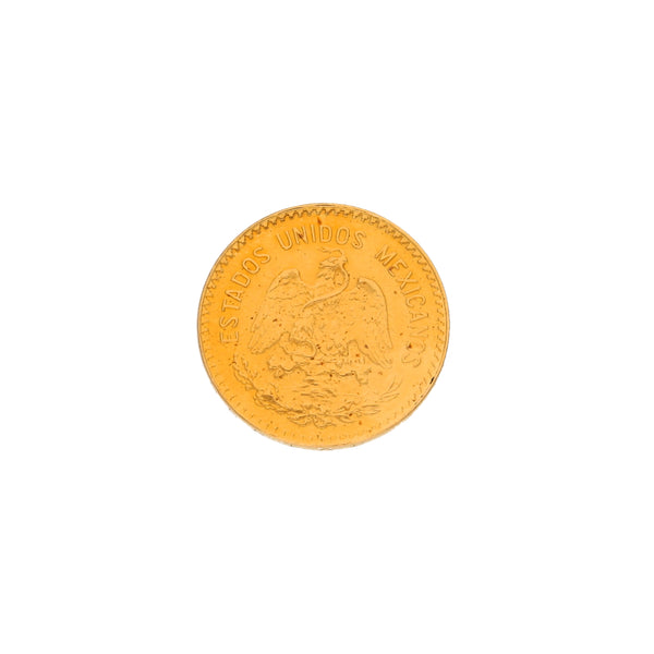 Moneda de diez pesos oro mexicano 21.6 kilates.