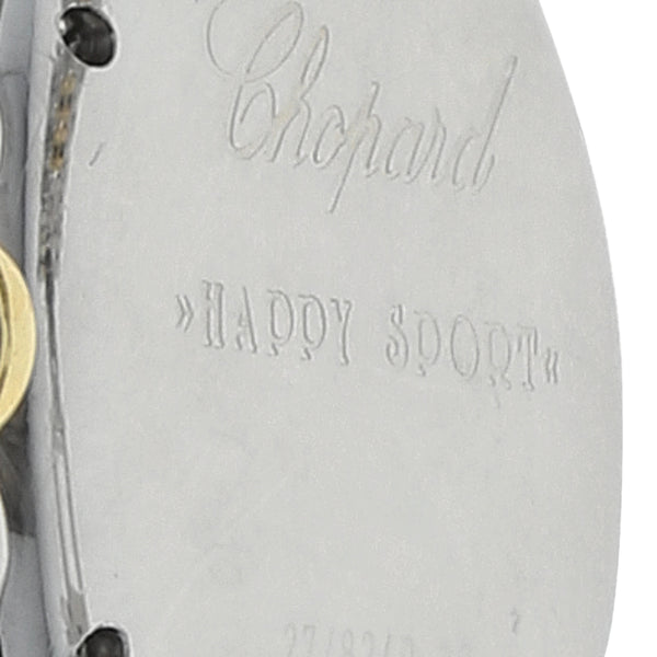 Reloj Chopard para dama modelo Happy Sport vistas en oro amarillo 18 kilates.