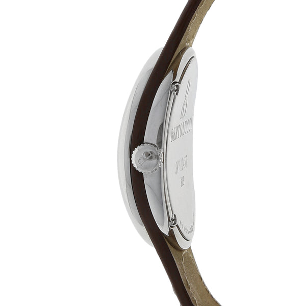 Reloj Bertolucci para dama en acero inoxidable correa piel.