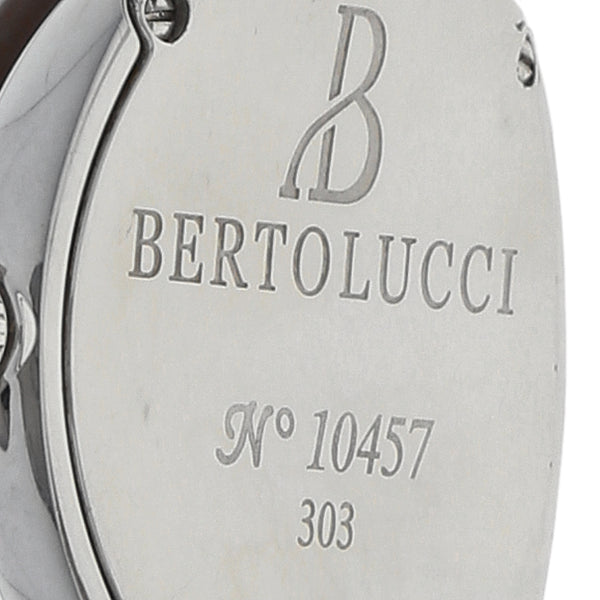 Reloj Bertolucci para dama en acero inoxidable correa piel.