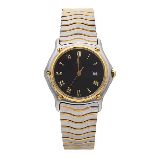 Reloj Ebel para caballero modelo Sportwave bisel en oro amarillo 18 kilates.