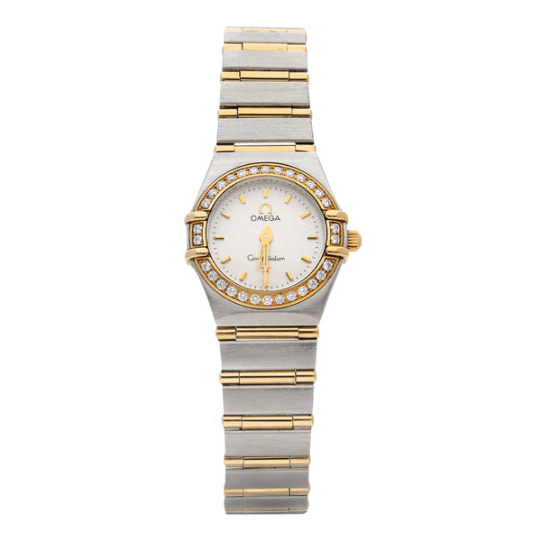 Reloj Omega para dama modelo Constellation Manhattan vistas oro amarillo 18 kilates.