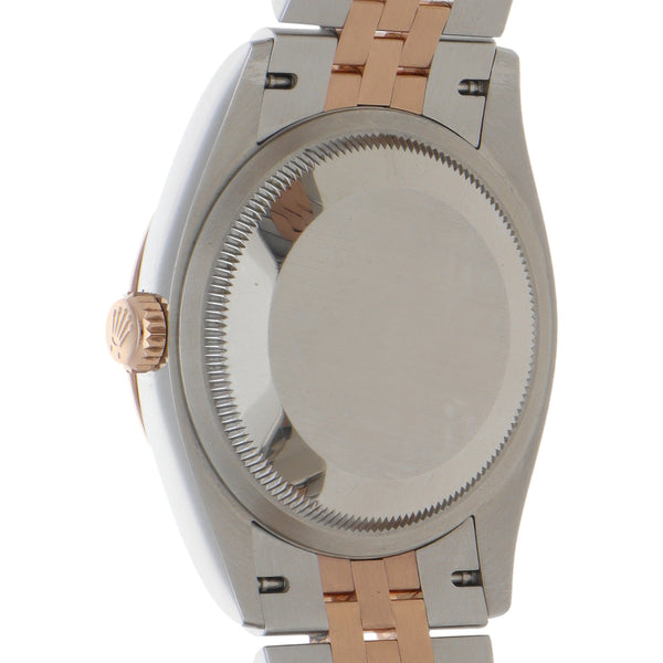 Reloj Rolex para caballero modelo Oyster Perpetual DateJust vistas oro rosado 18 kilates.