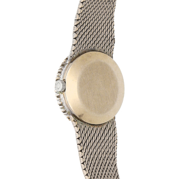 Reloj Omega para dama modelo De Ville en oro blanco 18 kilates.