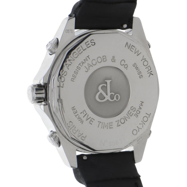 Reloj Jacob & Co. para dama/unisex caja acero correa poliuretano.