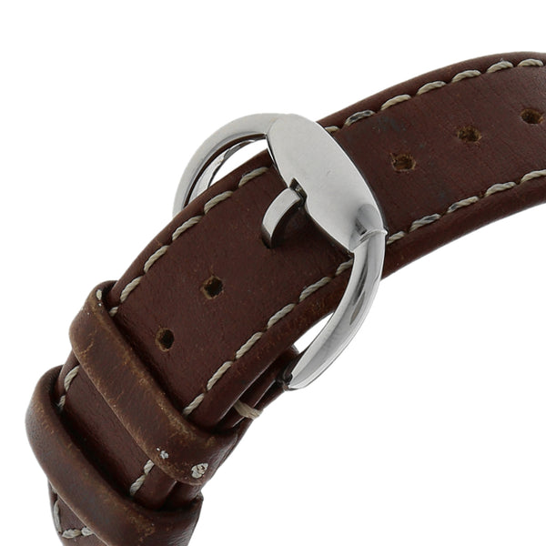 Reloj Gucci para dama en acero inoxidable correa piel.