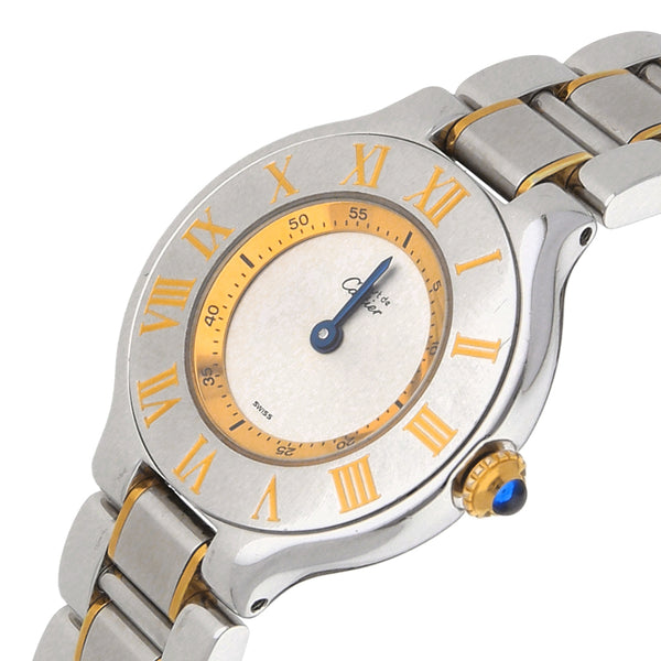 Reloj Cartier para dama modelo Must vistas en oro amarillo 18 kilates.