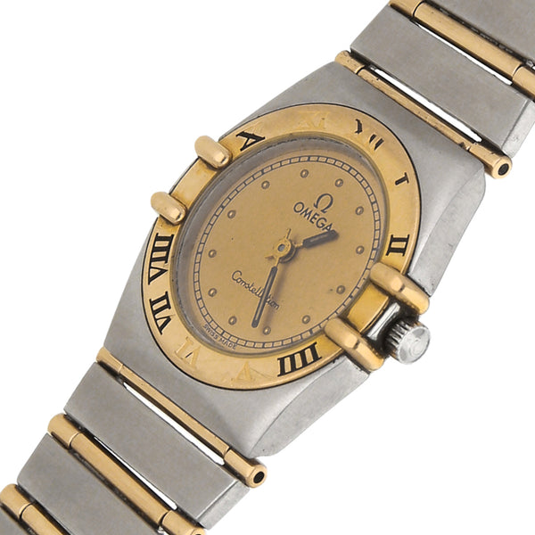 Reloj Omega para dama modelo Constellation vistas en oro amarillo 18 kilates.