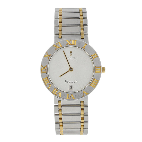 Reloj Corum para caballero modelo Romvlvs vistas oro amarillo 18 kilates.