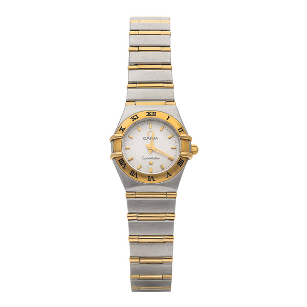 Reloj Omega para dama modelo Constellation vistas en oro amarillo 18 kilates.