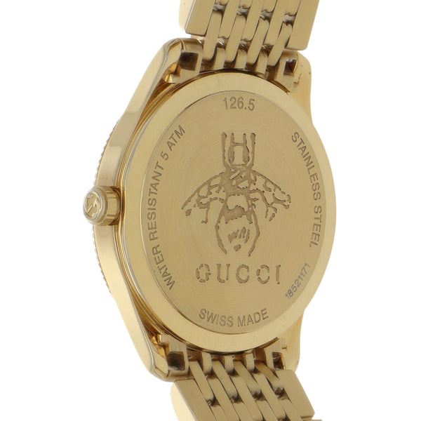 Reloj Gucci para dama en acero chapa.