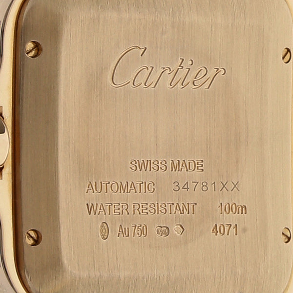 Reloj Cartier para caballero modelo Santos caja en oro rosa 18 kilates.