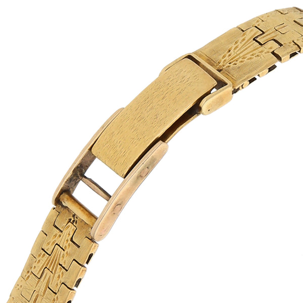 Reloj Omega para dama caja acero chapa correa oro amarillo 18 kilates.