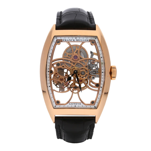 Reloj Franck Muller para caballero modelo Cintree Curvex caja en oro rosa 18 kilates.