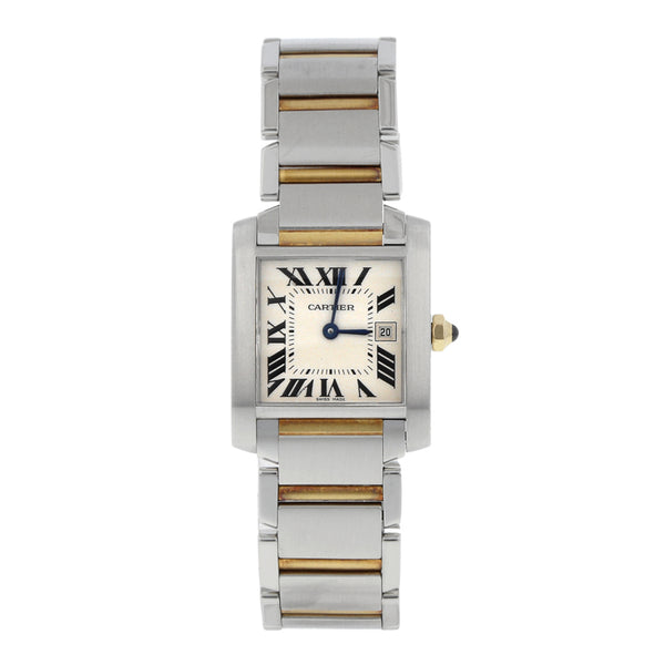 Reloj Cartier para caballero/unisex modelo Tank Francaise vistas en oro amarillo 18 kilates.