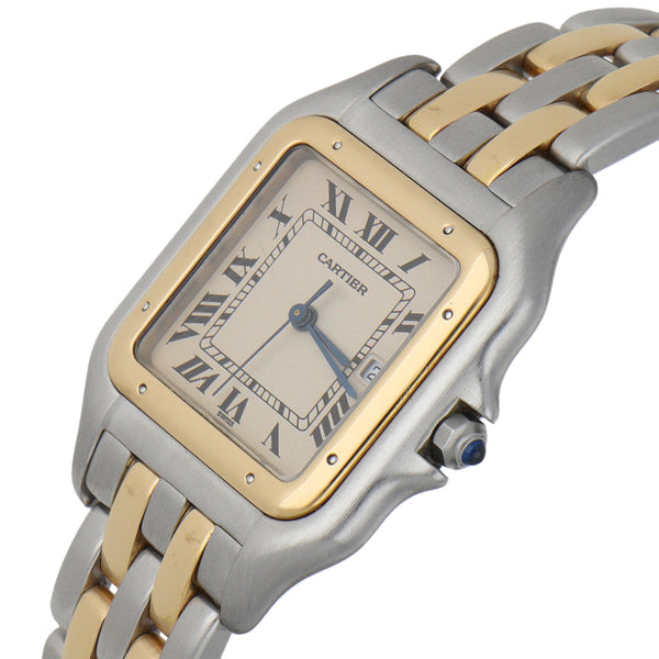 Reloj Cartier para dama/unisex modelo Panthere vistas en oro amarillo 18 kilates.