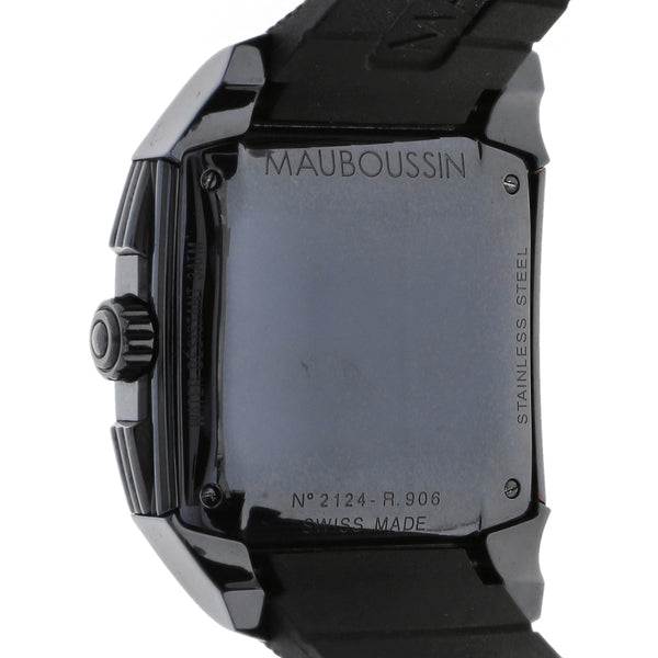 Reloj Mauboussin para caballero en acero esmalte correa caucho.