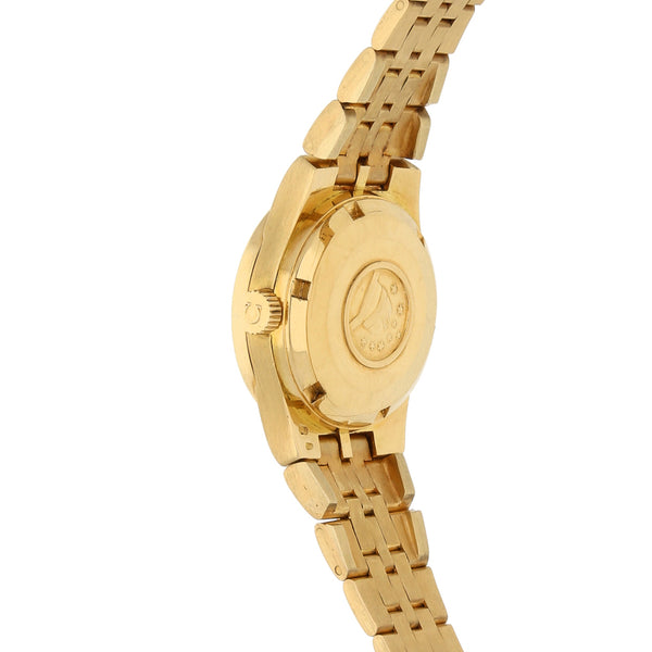 Reloj Omega para dama modelo Constellation en oro amarillo 18 kilates.