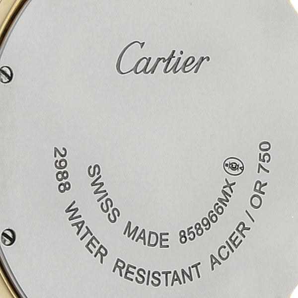 Reloj Cartier para caballero modelo Ronde caja en oro amarillo 18 kilates.