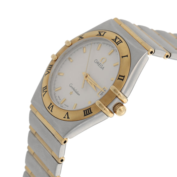 Reloj Omega para caballero modelo Constellation vistas oro amarillo 18 kilates.