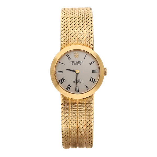 Reloj Rolex para dama modelo Cellini en oro amarillo 18 kilates.