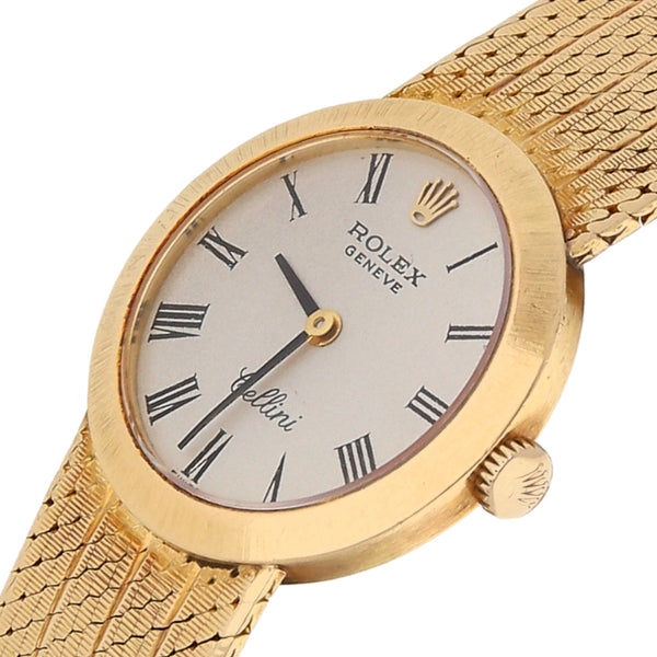 Reloj Rolex para dama modelo Cellini en oro amarillo 18 kilates.