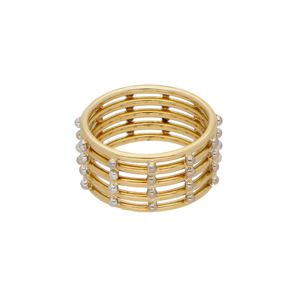 Anillo calado en oro amarillo 18 kilates.