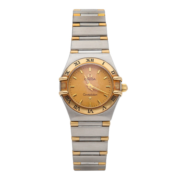 Reloj Omega para dama modelo Constellation vistas en oro amarillo 18 kilates.