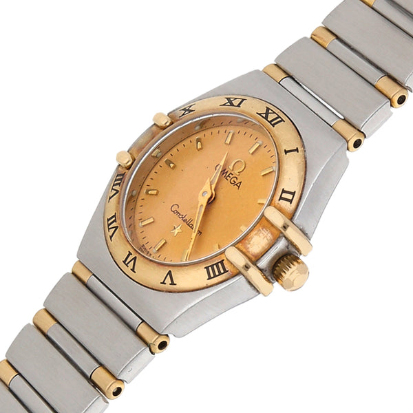 Reloj Omega para dama modelo Constellation vistas en oro amarillo 18 kilates.