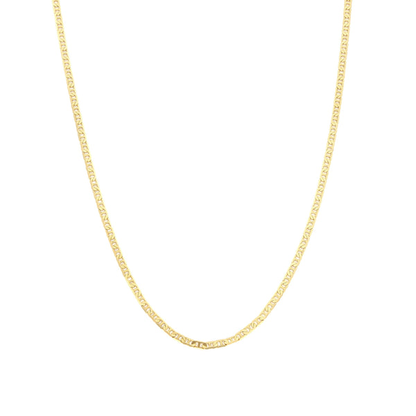 Collar eslabón nudo marino en oro amarillo 14 kilates.