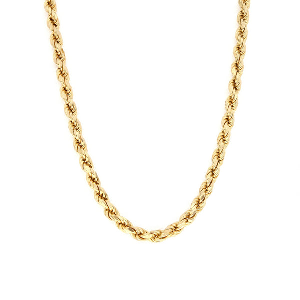 Collar eslabón torzal en oro amarillo 14 kilates.