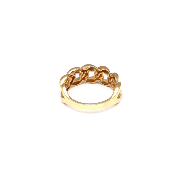 Anillo calado en oro amarillo 14 kilates.