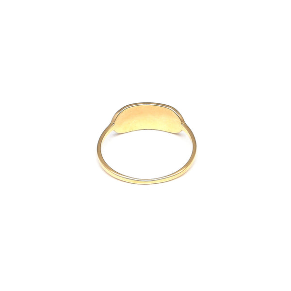 Anillo liso en oro amarillo 14 kilates.