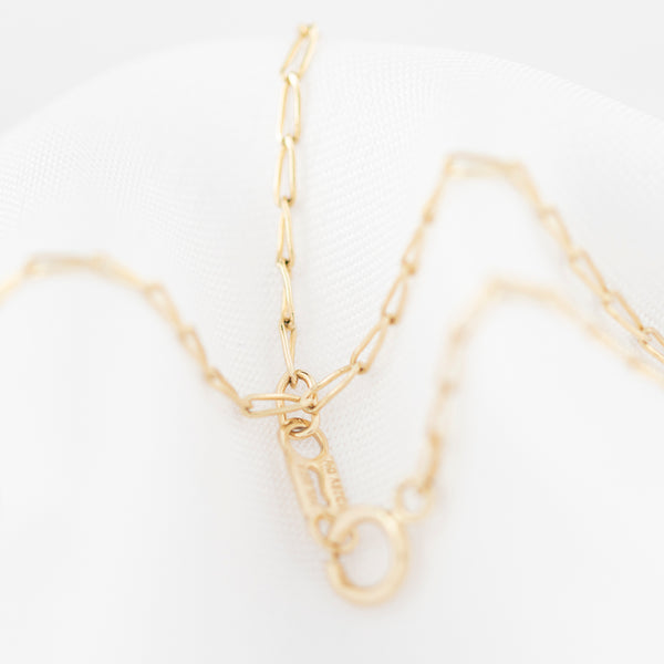 Collar eslabón encontrado en oro amarillo 14 kilates.