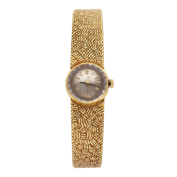 Reloj Certina para dama en oro amarillo 18 kilates.