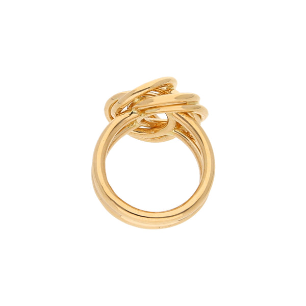 Anillo estilizado firma Tane en oro amarillo 18 kilates.