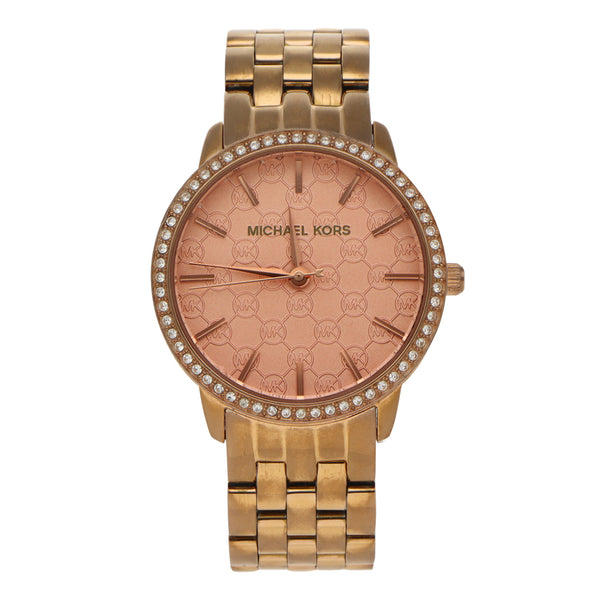 Reloj Michael Kors para dama Modelo Argyle Logo Rose Gold.