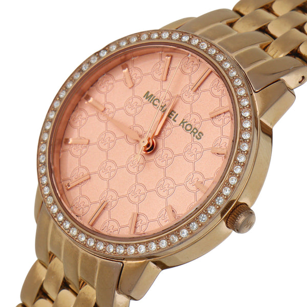 Reloj Michael Kors para dama Modelo Argyle Logo Rose Gold.