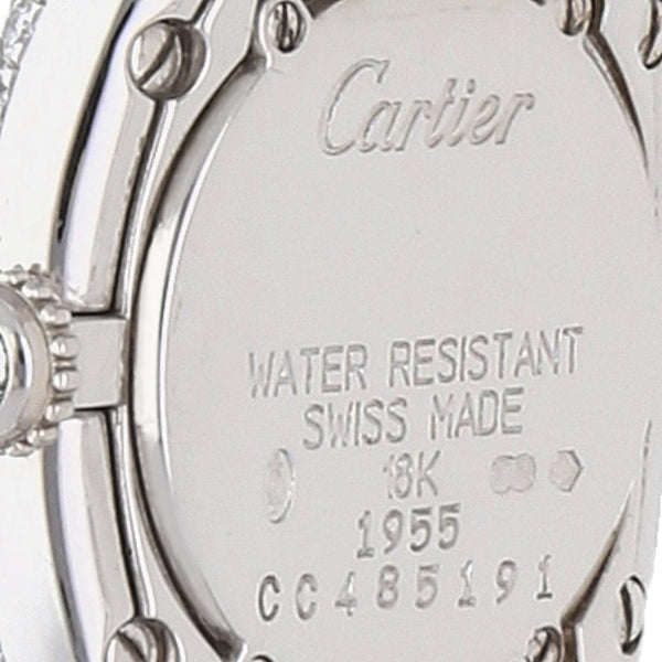 Reloj Cartier para dama modelo Baignoire en oro blanco 18 kilates.