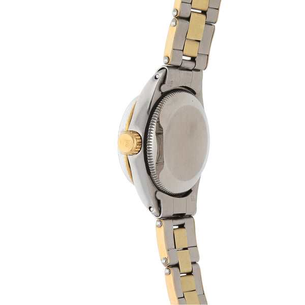 Reloj Rolex para dama modelo Oyster Perpetual DateJust vistas oro amarillo 14 kilates.