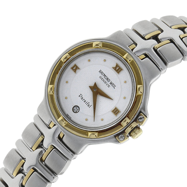 Reloj Raymond Weil para dama modelo Parsifal vistas oro amarillo 18 kilates.